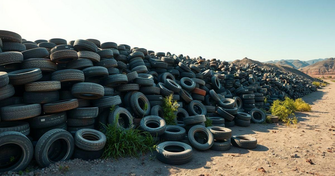 Descarte de pneus velhos: práticas sustentáveis para um futuro mais limpo