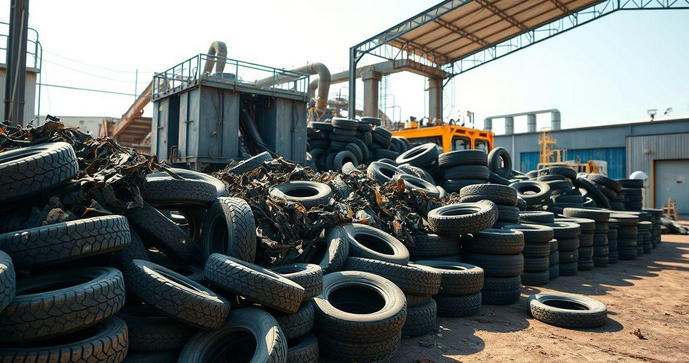 Empresa de reciclagem de pneus transforma resíduos em soluções sustentáveis para o meio ambiente